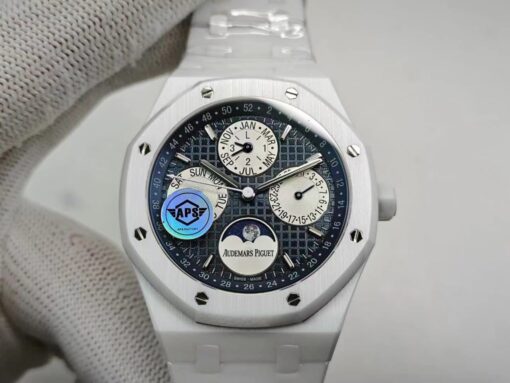 Audemars Piguet Royal Oak 41 mm, Blue Dial,White Band